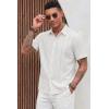 image:imageKYKU Mens Cuban Guayabera Shirt Short Sleeve Button Down Casual Summer Beach Vacation ShirtsWhite