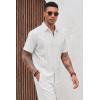 image:imageKYKU Mens Cuban Guayabera Shirt Short Sleeve Button Down Casual Summer Beach Vacation ShirtsWhite