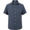 image:imageKYKU Mens Short Sleeve Casual Button Down Shirts Summer Business Dress Shirts DoubleSided Print with PocketNavy Blue Geometric