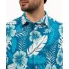 image:imageKYKU Mens Hawaiian Shirts Short Sleeve Button Down Summer Vacation Beach Shirts Pleated Back with PocketBlue Floral