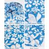 image:imageKYKU Mens Hawaiian Shirts Short Sleeve Button Down Summer Vacation Beach Shirts Pleated Back with PocketBlue White