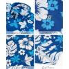 image:imageKYKU Mens Hawaiian Shirts Short Sleeve Button Down Summer Vacation Beach Shirts Pleated Back with PocketBlue White Floral