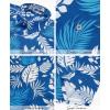 image:imageKYKU Mens Hawaiian Shirts Short Sleeve Button Down Summer Vacation Beach Shirts Pleated Back with PocketBlue White Tropical Leaf