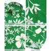 image:imageKYKU Mens Hawaiian Shirts Short Sleeve Button Down Summer Vacation Beach Shirts Pleated Back with PocketGreen White Hibiscus