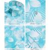 image:imageKYKU Mens Hawaiian Shirts Short Sleeve Button Down Summer Vacation Beach Shirts Pleated Back with PocketLight Blue White Floral