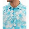image:imageKYKU Mens Hawaiian Shirts Short Sleeve Button Down Summer Vacation Beach Shirts Pleated Back with PocketLight Blue White Floral