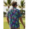 image:imageKYKU Mens Hawaiian Shirts Short Sleeve Button Down Summer Vacation Beach Shirts Pleated Back with PocketMulticolor Palm Leaf