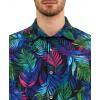 image:imageKYKU Mens Hawaiian Shirts Short Sleeve Button Down Summer Vacation Beach Shirts Pleated Back with PocketMulticolor Palm Leaf