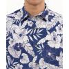 image:imageKYKU Mens Hawaiian Shirts Short Sleeve Button Down Summer Vacation Beach Shirts Pleated Back with PocketNavy Blue Floral