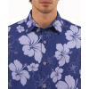 image:imageKYKU Mens Hawaiian Shirts Short Sleeve Button Down Summer Vacation Beach Shirts Pleated Back with PocketNavy Blue Hibiscus