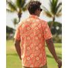 image:imageKYKU Mens Hawaiian Shirts Short Sleeve Button Down Summer Vacation Beach Shirts Pleated Back with PocketOrange Pineapple