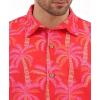 image:imageKYKU Mens Hawaiian Shirts Short Sleeve Button Down Summer Vacation Beach Shirts Pleated Back with PocketRed Coconut Tree