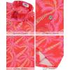 image:imageKYKU Mens Hawaiian Shirts Short Sleeve Button Down Summer Vacation Beach Shirts Pleated Back with PocketRed Coconut Tree