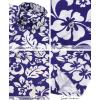 image:imageKYKU Mens Hawaiian Shirts Short Sleeve Button Down Summer Vacation Beach Shirts Pleated Back with PocketRoyal Blue White Flower