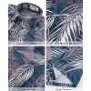 image:imageKYKU Mens Hawaiian Shirts Short Sleeve Button Down Summer Vacation Beach Shirts Pleated Back with PocketSteel Blue Palm Leaf