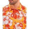 image:imageKYKU Mens Hawaiian Shirts Short Sleeve Button Down Summer Vacation Beach Shirts Pleated Back with PocketYellow Hibiscus Flower