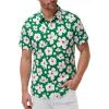 Green White Floral