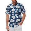 Navy Blue White Floral