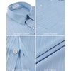 image:imageKYKU Mens Casual Short Sleeve Shirts Button Down Textured Summer Beach Vacation Shirt with PocketLight Blue