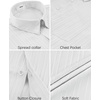 image:imageKYKU Mens Casual Short Sleeve Shirts Button Down Textured Summer Beach Vacation Shirt with PocketWhite