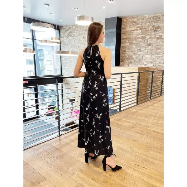 KILIG Women 2024 Summer Maxi Dress Casual Floral Halter Neck Beach Hawaiian Outfits Wedding Guest Dress