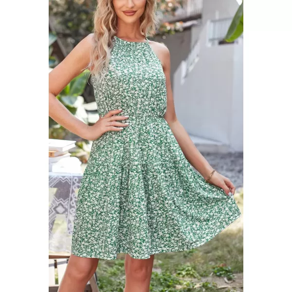 KILIG Women Summer Dresses 2023 Halter Neck Beach Casual Dress Sundress with Pockets
