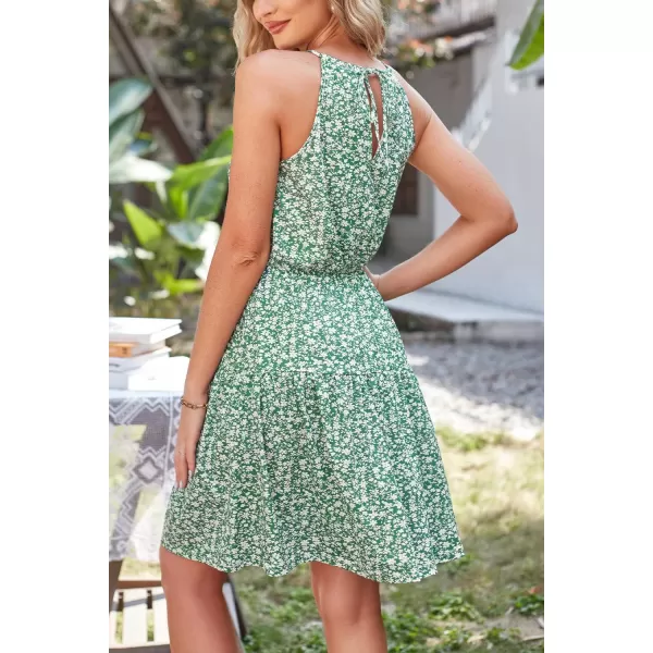 KILIG Women Summer Dresses 2023 Halter Neck Beach Casual Dress Sundress with Pockets