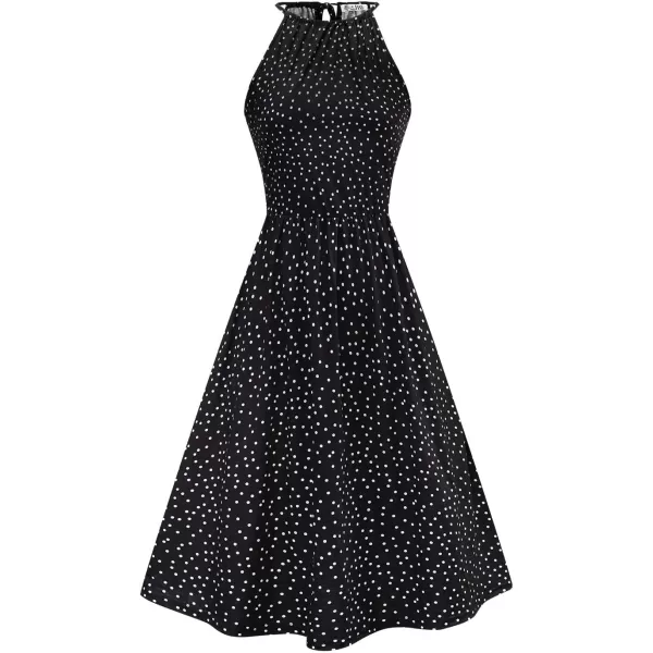 KILIG Women Summer Dresses 2023 Halter Neck Beach Casual Dress Sundress with Pockets
