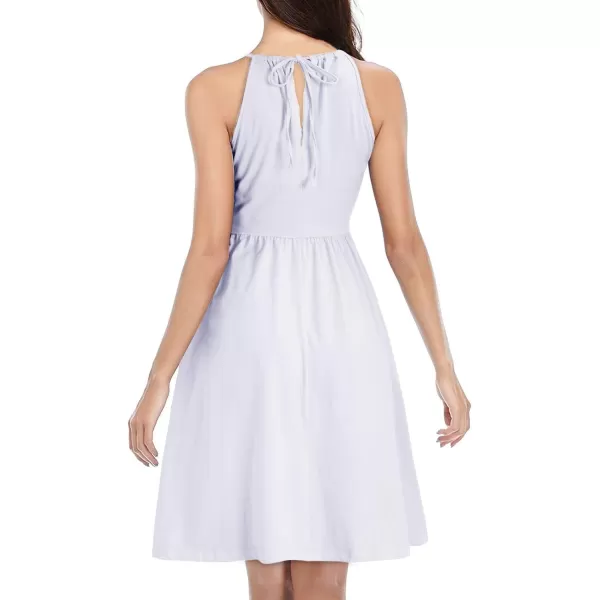 KILIG Women Summer Dresses 2023 Halter Neck Beach Casual Dress Sundress with Pockets