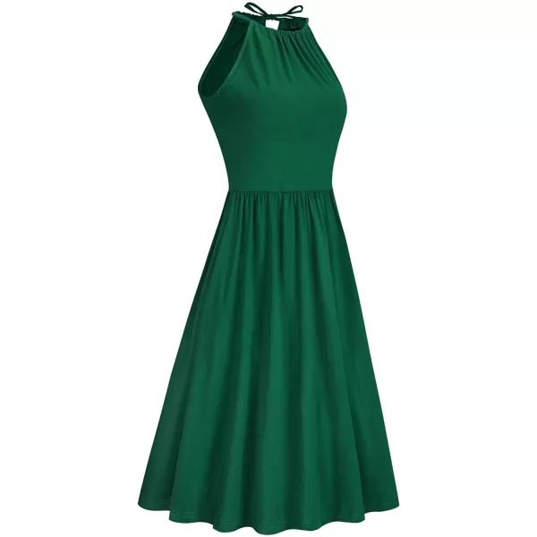 KILIG Women Summer Dresses 2023 Halter Neck Beach Casual Dress Sundress with Pockets