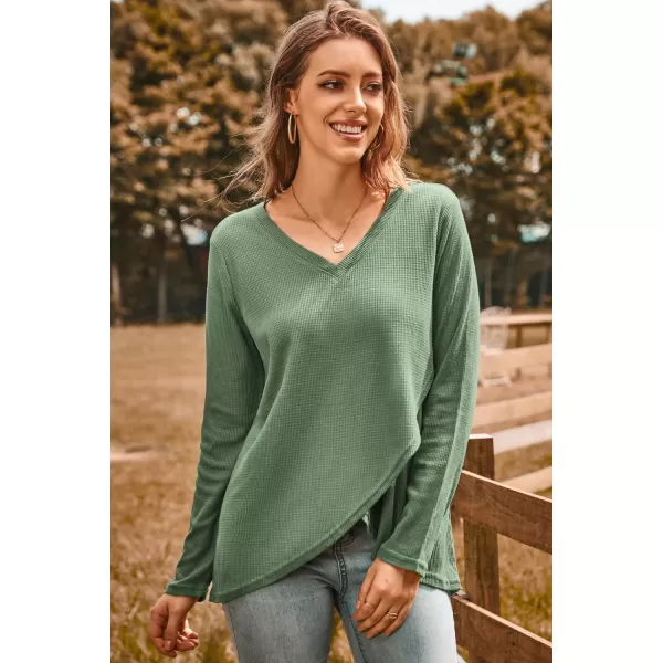 KILIG Womens 2023 Fall Cowl Neck Lightweight Sweaters Long Sleeve Button Tunic Tops Sweatshirts