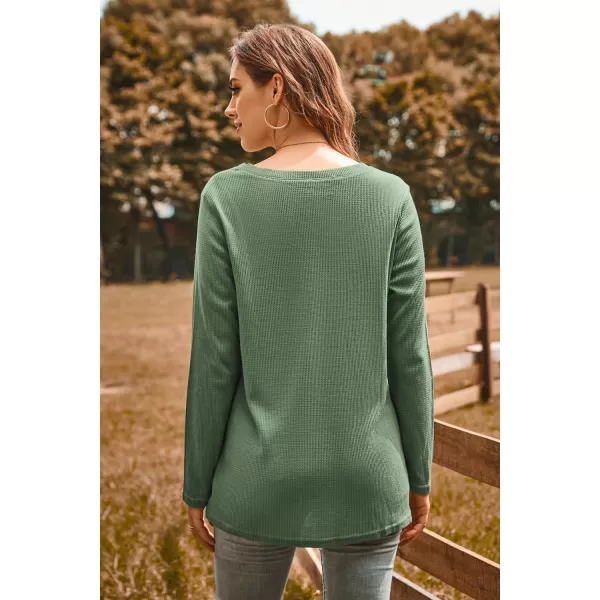 KILIG Womens 2023 Fall Cowl Neck Lightweight Sweaters Long Sleeve Button Tunic Tops Sweatshirts