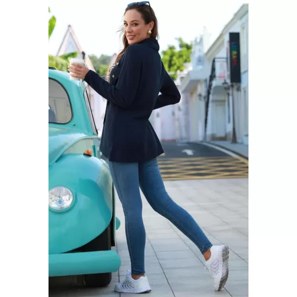 KILIG Womens 2023 Fall Cowl Neck Lightweight Sweaters Long Sleeve Button Tunic Tops Sweatshirts
