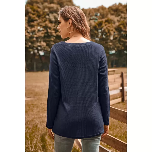 KILIG Womens 2023 Fall Cowl Neck Lightweight Sweaters Long Sleeve Button Tunic Tops Sweatshirts
