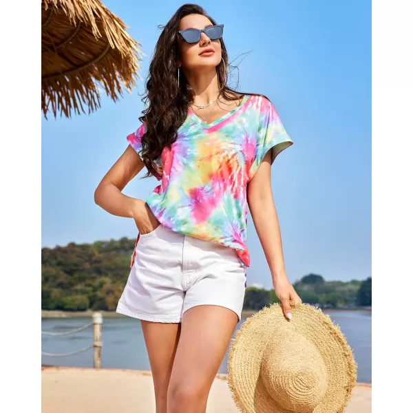 KILIG Womens 2024 Long Sleeve V-Neck Button Loose Casual Henley Tunic Tops T Shirt Fashion