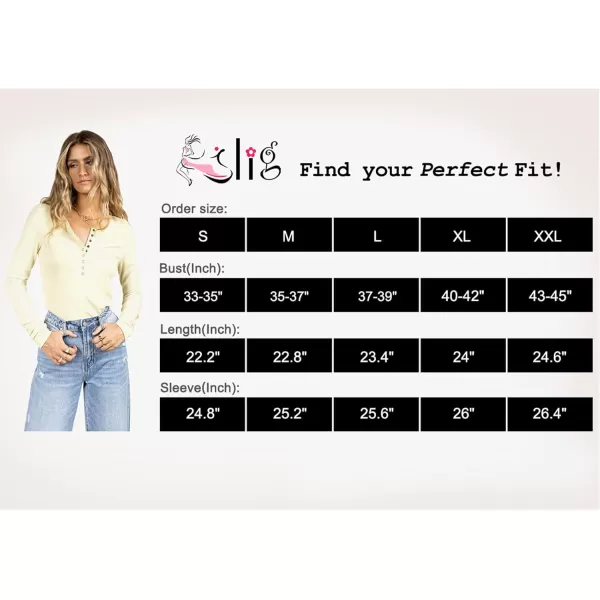 KILIG Womens 2024 Long Sleeve V-Neck Button Loose Casual Henley Tunic Tops T Shirt Fashion