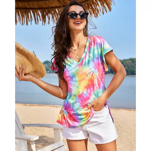 KILIG Womens 2024 Long Sleeve V-Neck Button Loose Casual Henley Tunic Tops T Shirt Fashion