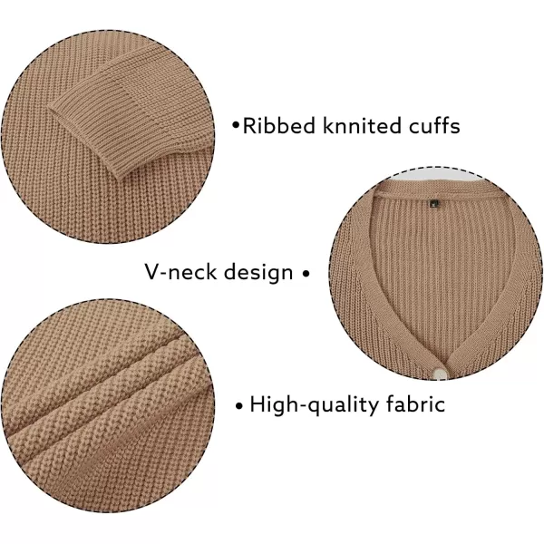 KILIG Women's Button-Down Cardigan Sweater Open Front Long Sleeve Loose Knit Cardigans