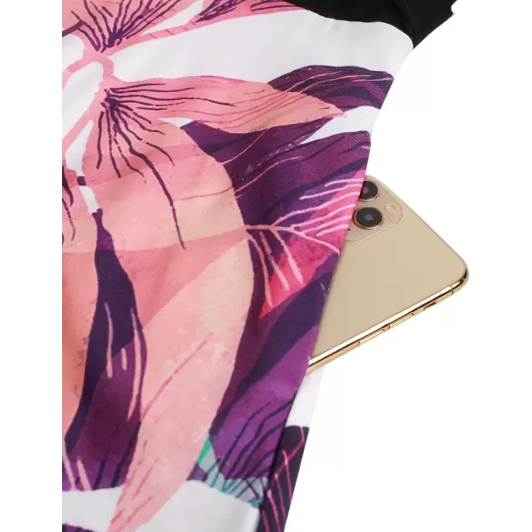 KILIG Women's Casual V Neck Floral Sundresses Aline Sleeveless Midi Summer Dress with Pocket