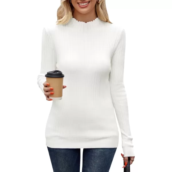 KILIG Women’s Long Sleeve Fall Mockneck Pullover Sweater Fitting Basic Turtleneck Sweater Tops Fashion