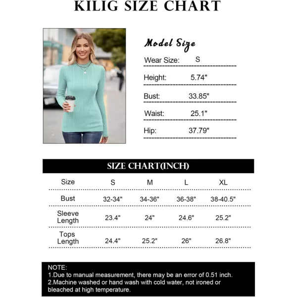 KILIG Women’s Long Sleeve Fall Mockneck Pullover Sweater Fitting Basic Turtleneck Sweater Tops Fashion