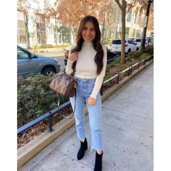 KILIG Women’s Long Sleeve Fall Mockneck Pullover Sweater Fitting Basic Turtleneck Sweater Tops Fashion