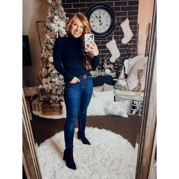 KILIG Women’s Long Sleeve Fall Mockneck Pullover Sweater Fitting Basic Turtleneck Sweater Tops Fashion