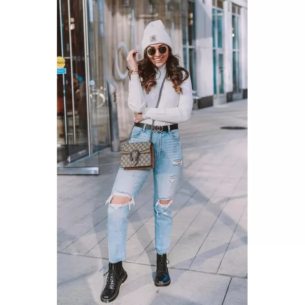KILIG Women’s Long Sleeve Fall Mockneck Pullover Sweater Fitting Basic Turtleneck Sweater Tops Fashion
