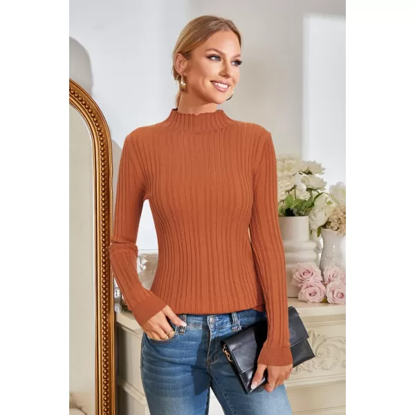 KILIG Women’s Long Sleeve Fall Mockneck Pullover Sweater Fitting Basic Turtleneck Sweater Tops Fashion