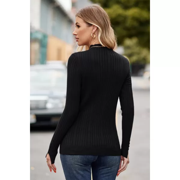 KILIG Women’s Long Sleeve Fall Mockneck Pullover Sweater Fitting Basic Turtleneck Sweater Tops Fashion
