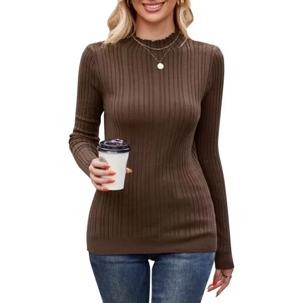 KILIG Women’s Long Sleeve Fall Mockneck Pullover Sweater Fitting Basic Turtleneck Sweater Tops Fashion