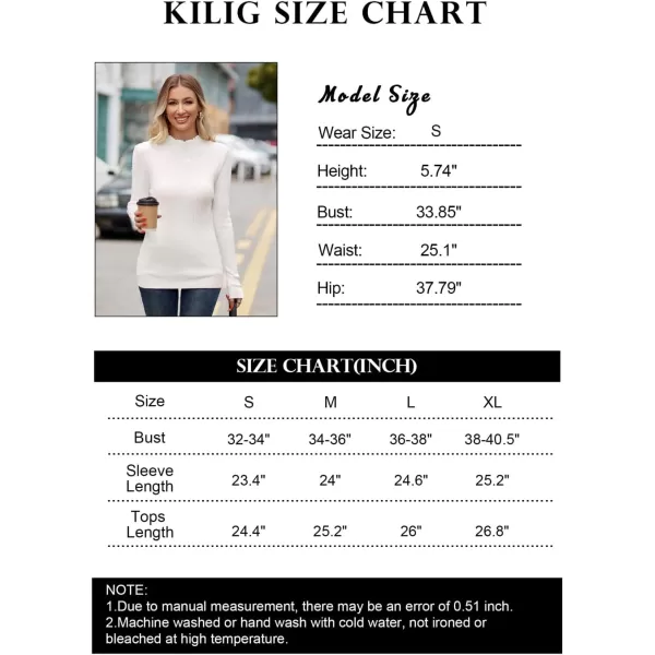 KILIG Women’s Long Sleeve Fall Mockneck Pullover Sweater Fitting Basic Turtleneck Sweater Tops Fashion