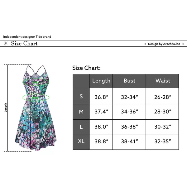 KILIG Women's Summer Casual Sundress Button Sleeveless Spaghetti Strap Dress