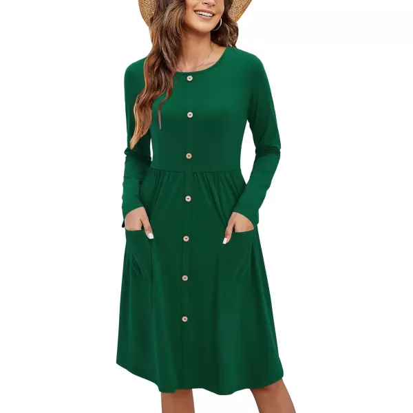 KILIG Women's Summer Casual Sundress Button Sleeveless Spaghetti Strap Dress